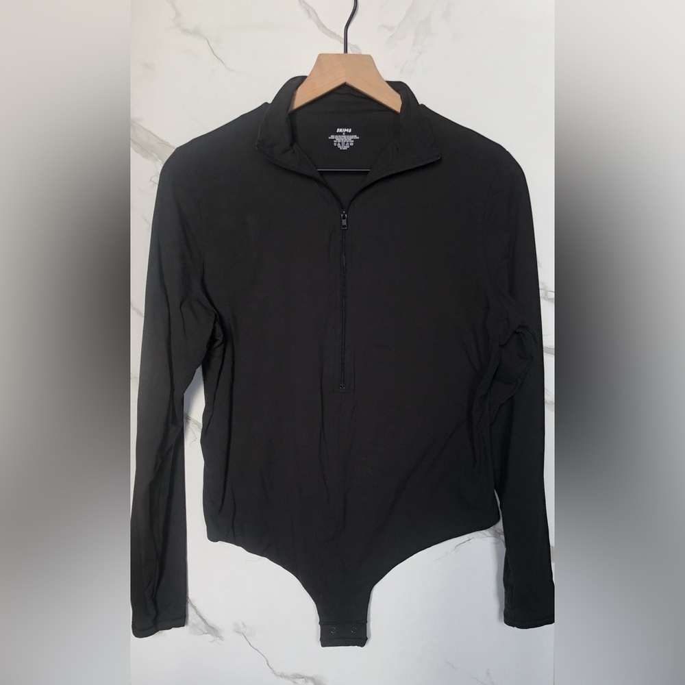 Skims Fits Everybody Zip Bodysuit - Onyx - 3x